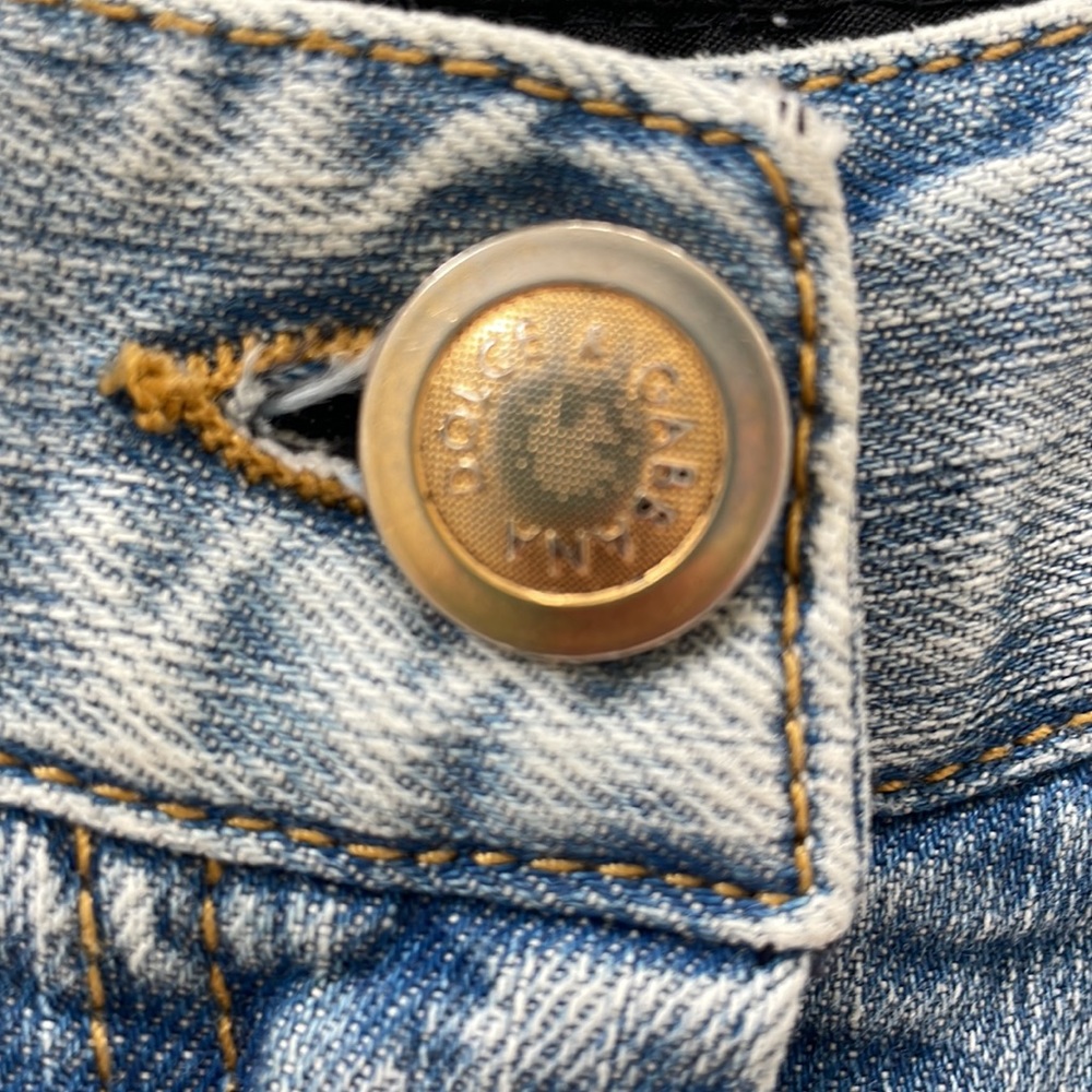Dolce & Gabbana Light Wash Jeans with Ankle Zippers Size 42/6 - Picture 6 of 10
